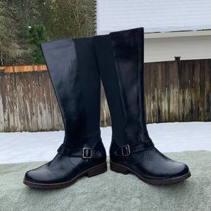 Kenneth Cole NIB black leather riding boot 7.5